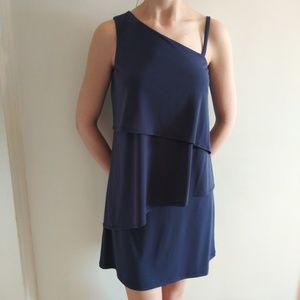 NWT Vince Camuto Tiered Navy Dress